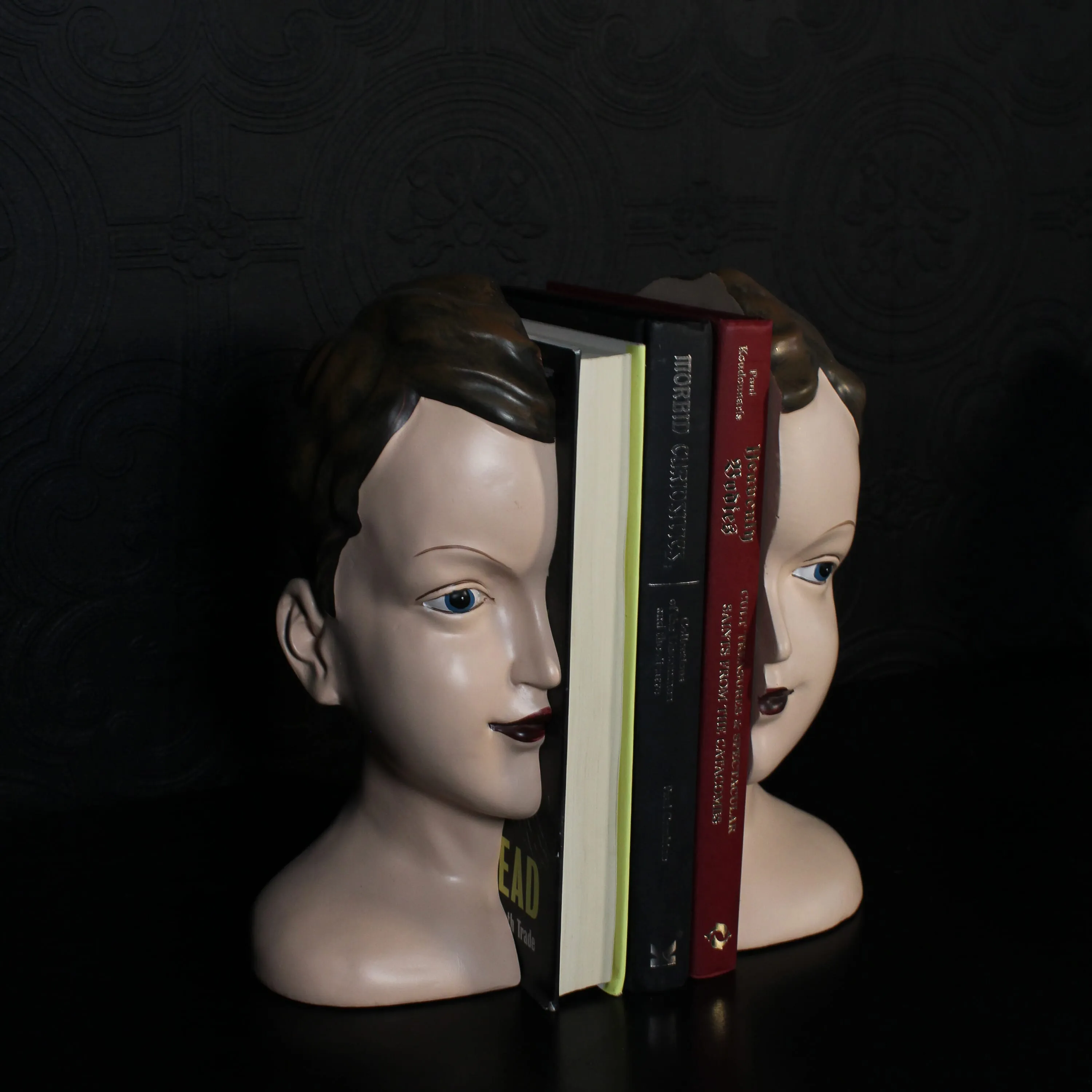 Victorian Head Bookends