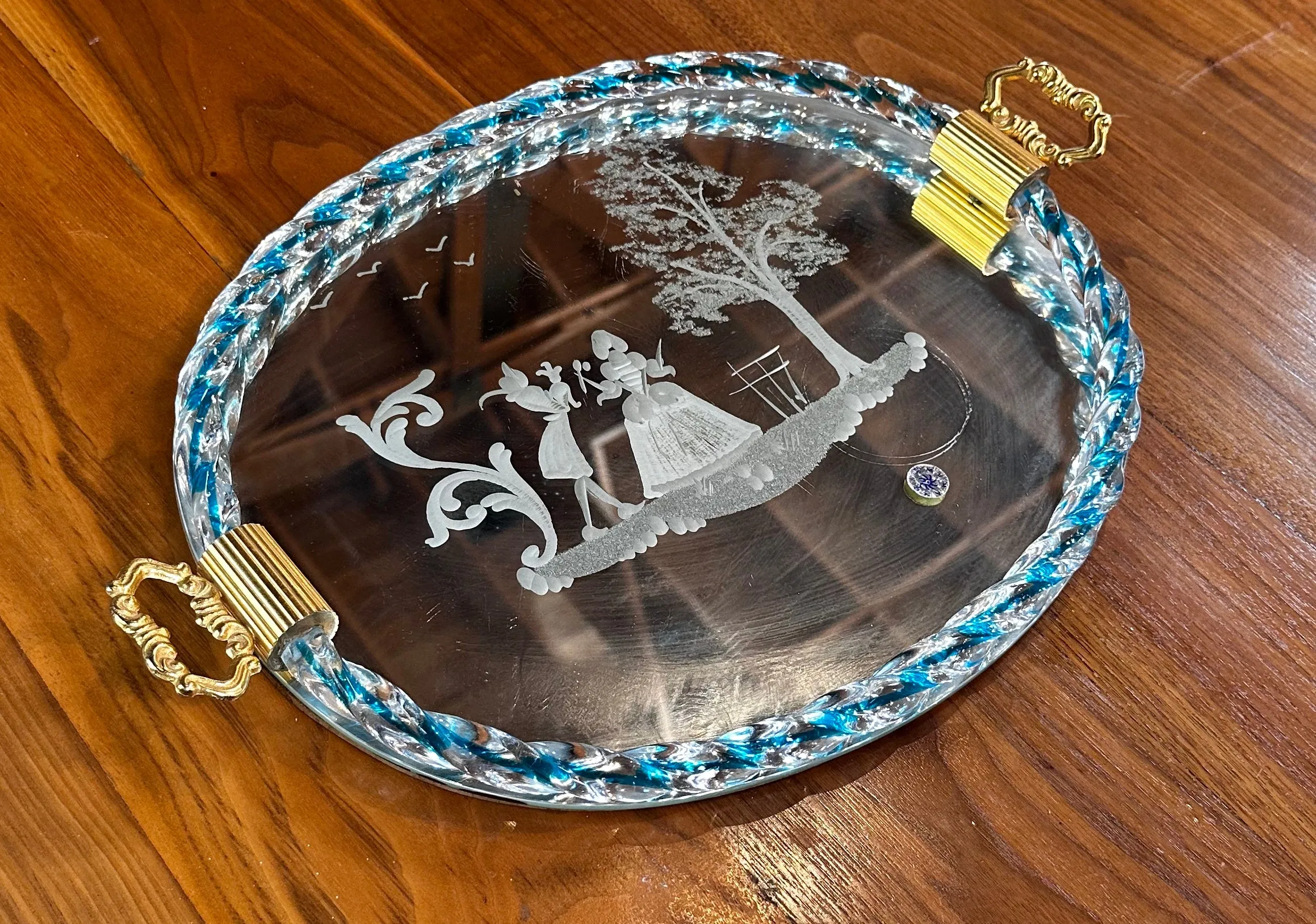 Vintage Italian Murano Tray by Venini 1940