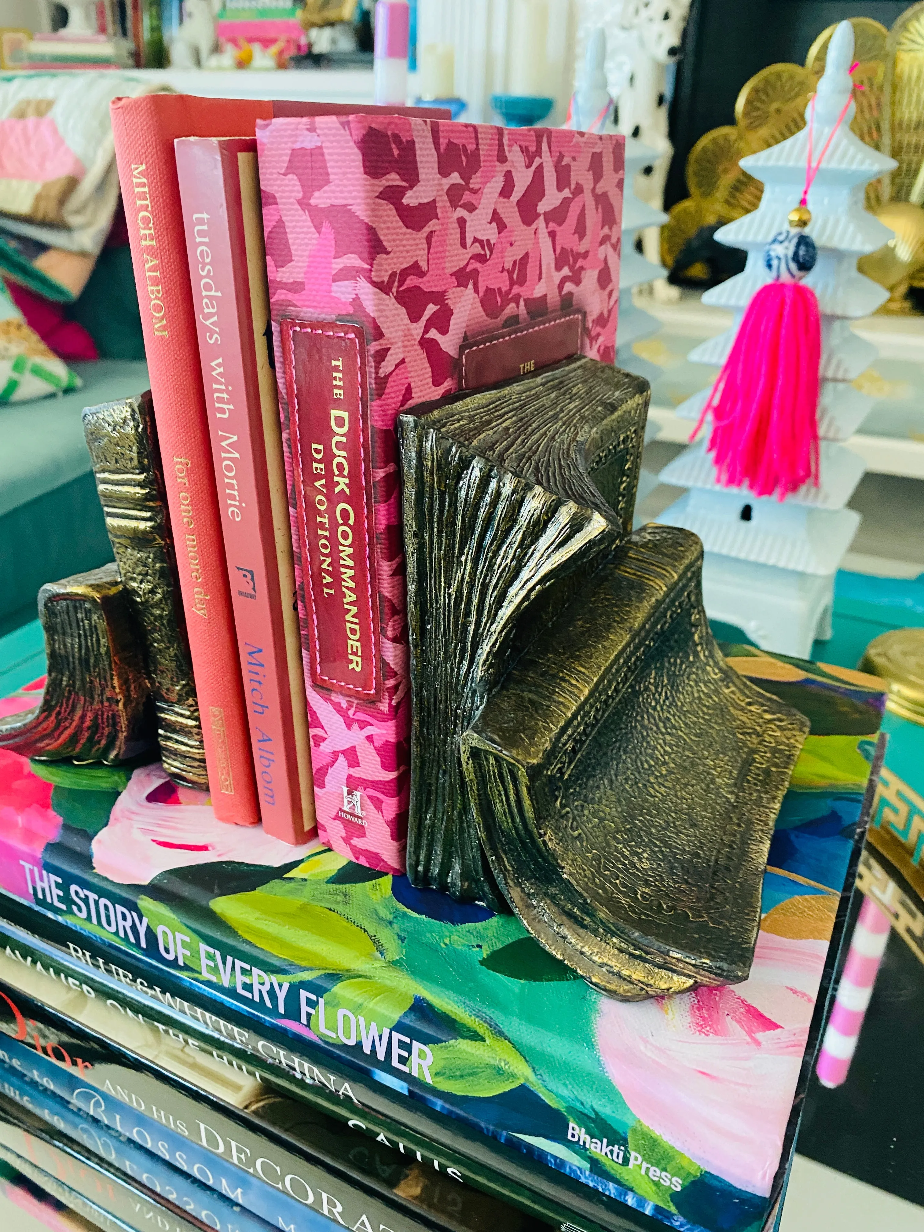 Vintage Metal Bookends - Book Shaped