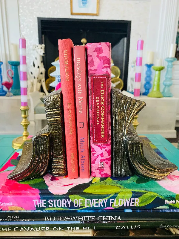 Vintage Metal Bookends - Book Shaped