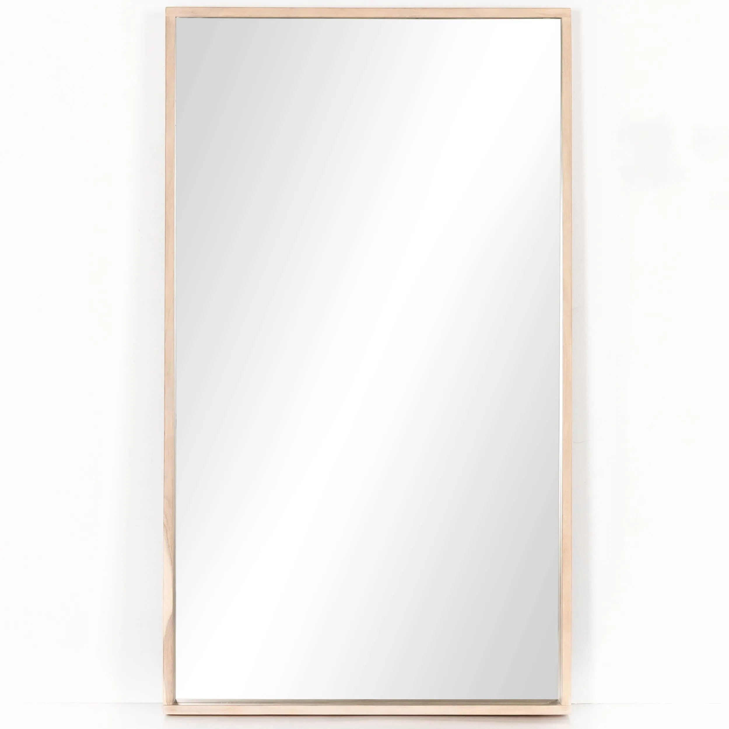 Vora Floor Mirror, Whitewash Acacia