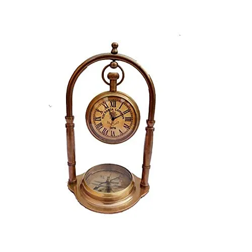 WinMart Nautical Desk Clock Best Antique Style Desk Clock for Office & Home Decoration