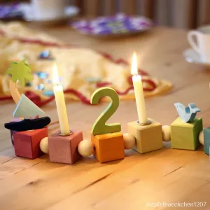 Wooden Birthday cubes for every year celebration