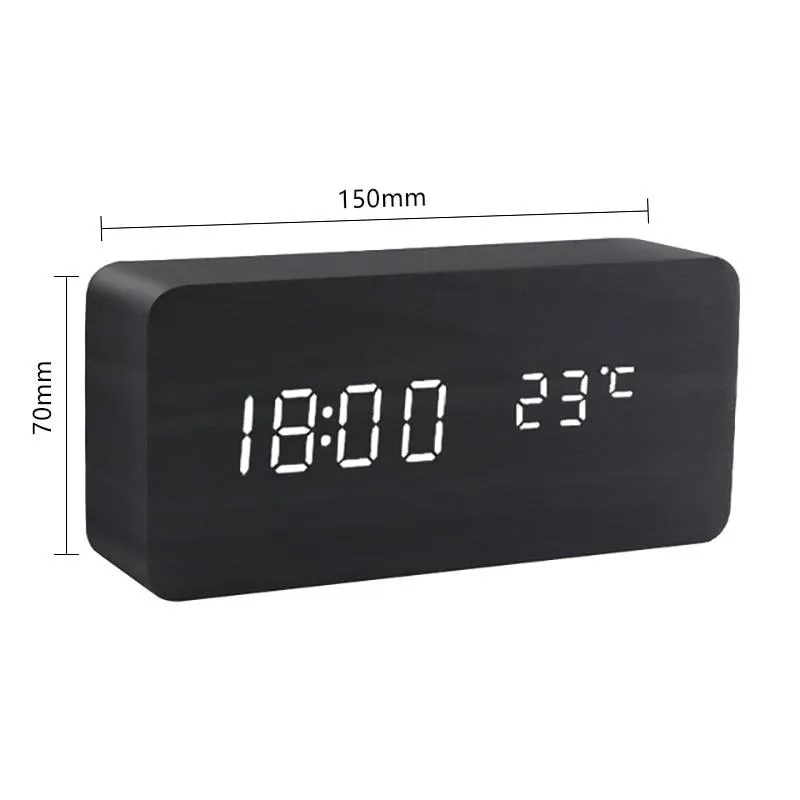 Wooden LED Alarm Clocks