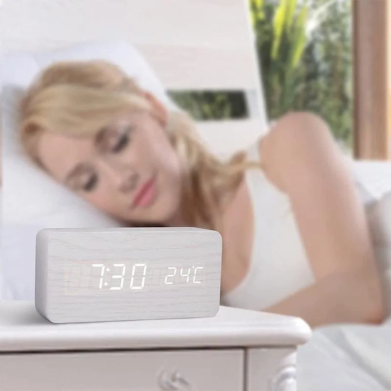 Wooden LED Alarm Clocks