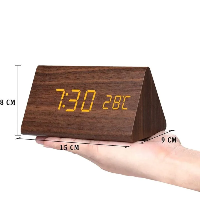 Wooden LED Alarm Clocks