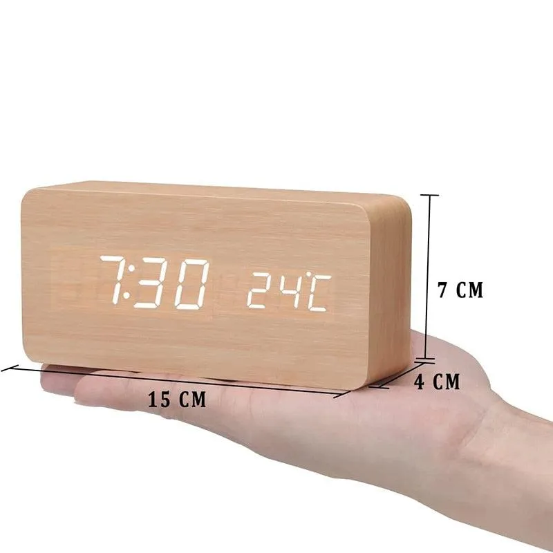 Wooden LED Alarm Clocks