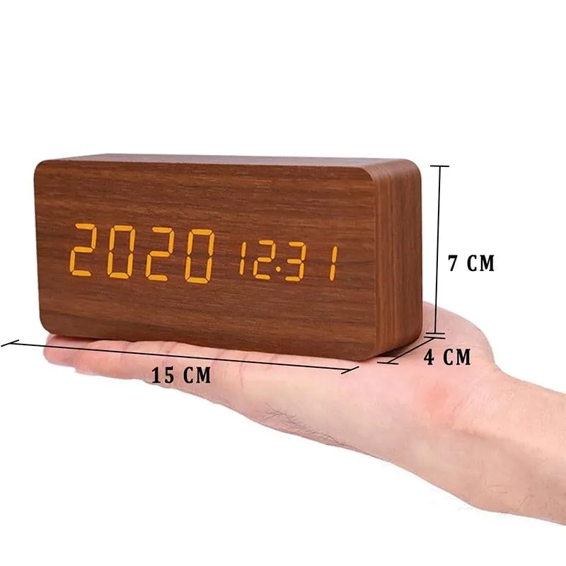 Wooden LED Alarm Clocks